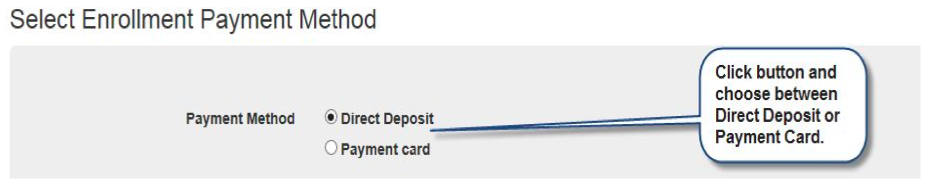 example of payment method choices